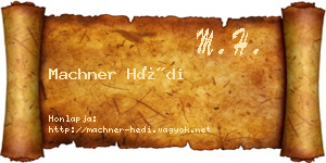 Machner Hédi névjegykártya